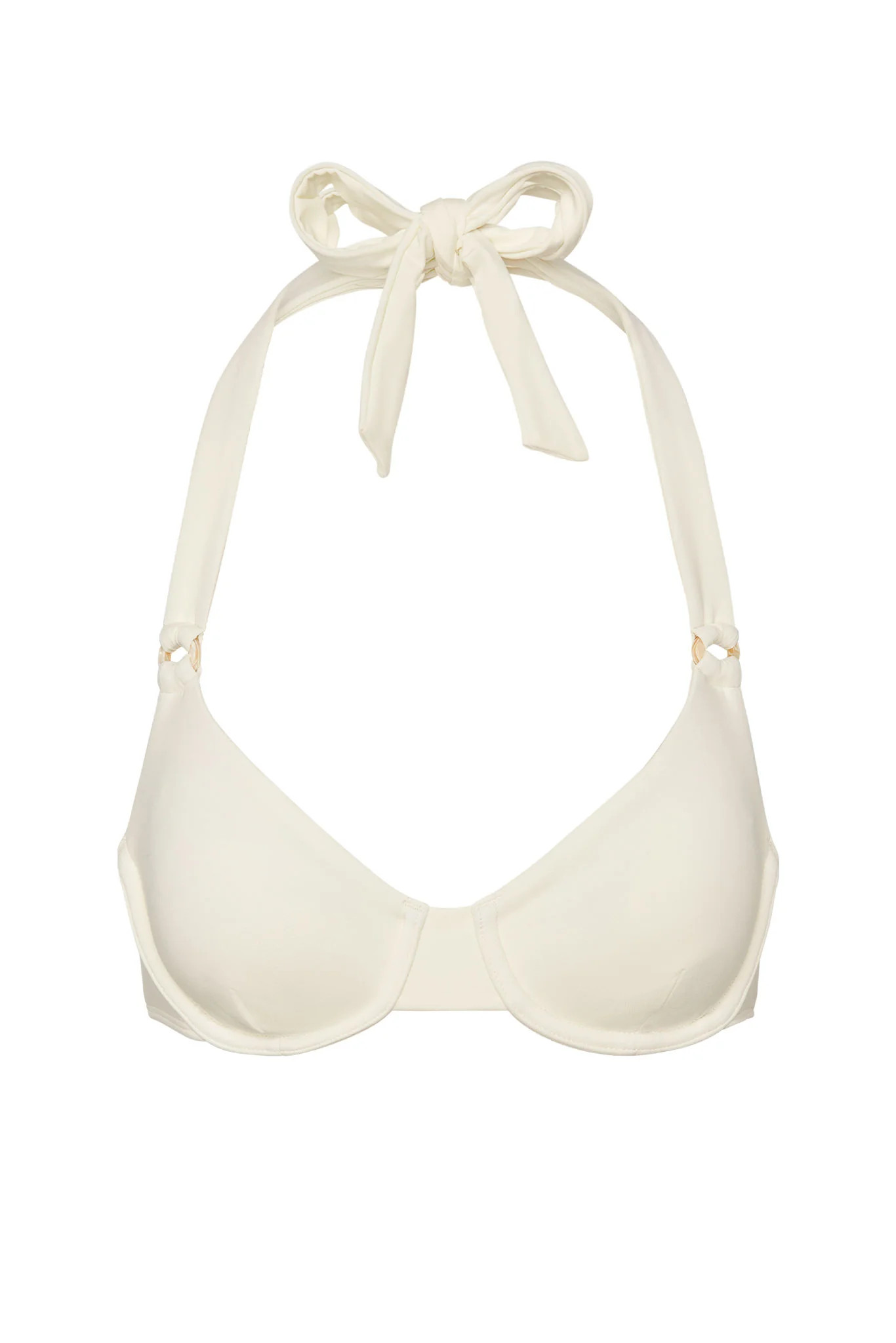 Honolulu Top - Ivory w/ Pearl Ring | Monday Swimwear