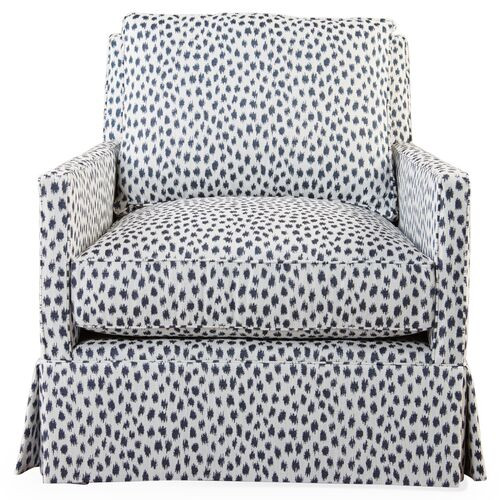 Auburn Club Chair, Indigo Spot Sunbrella | One Kings Lane