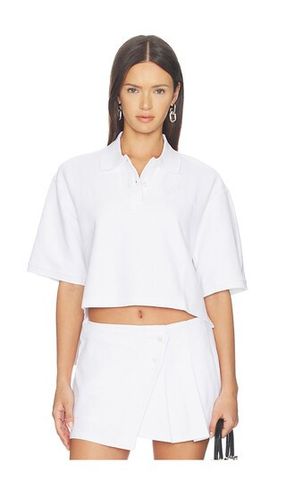 Oversized High Low Polo Top in Vintage White | Revolve Clothing (Global)