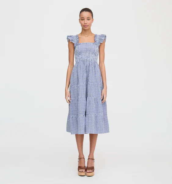 The Ellie Nap Dress - Navy Gingham | Hill House Home US
