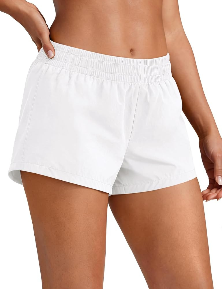 Shorts for Women Sweat Track Athletic Shorts Summer Low Rise Mini Side Stripes Gym Y2k Cute Girls... | Amazon (US)