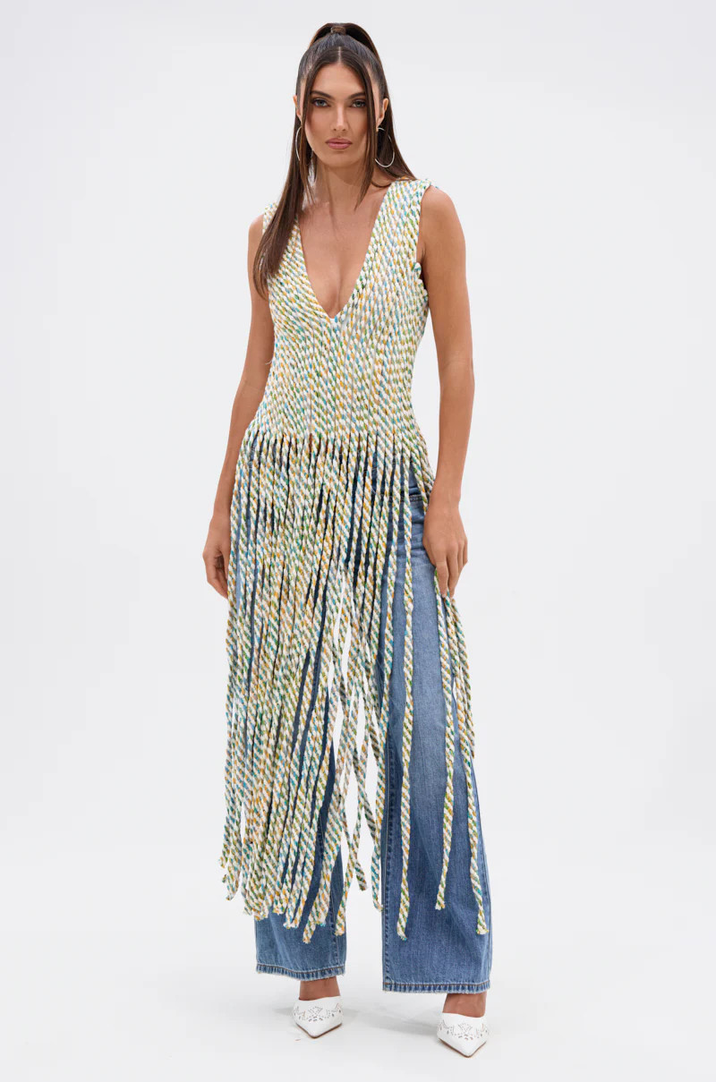 TIED DOWN V-NECK ROPE TOP | AKIRA