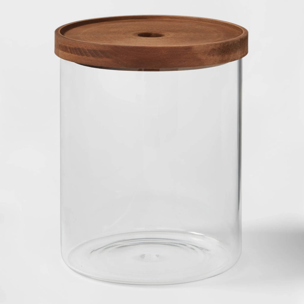 Threshold 105oz Glass Storage Canister With Wood Lid - Threshold™ | REBEL (formerly Rebelstork)
