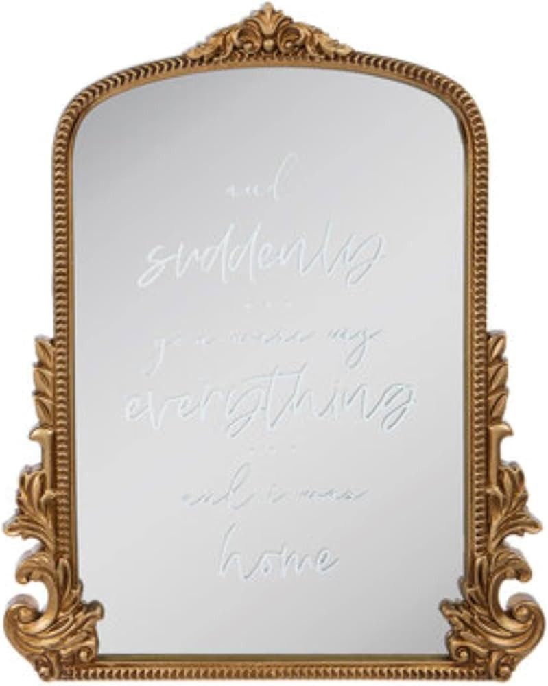 Hobby Lobby "and I was Home Gold Wood Wall Mirror for Home Decor, Bedroom, Entryway or Weddings | Amazon (US)