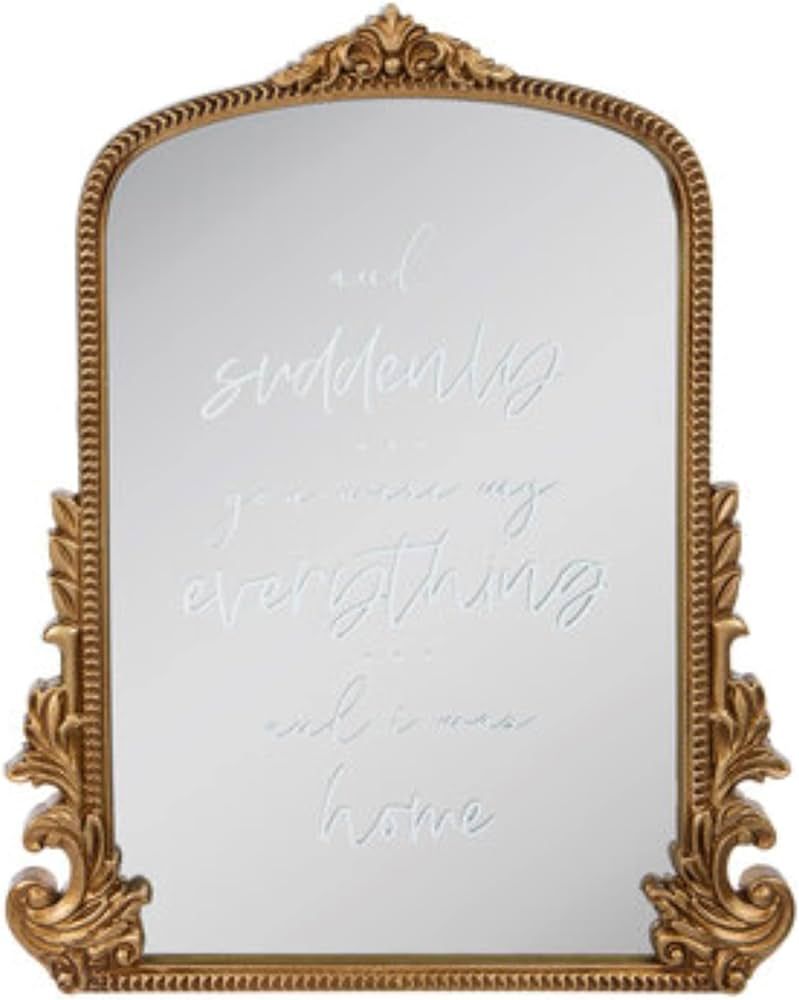 Hobby Lobby "and I was Home Gold Wood Wall Mirror for Home Decor, Bedroom, Entryway or Weddings | Amazon (US)