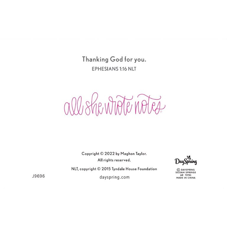 DaySpring - Maghon Taylor - So Grateful - 10 Everyday Blank Note Card Set with Envelopes | Walmart (US)