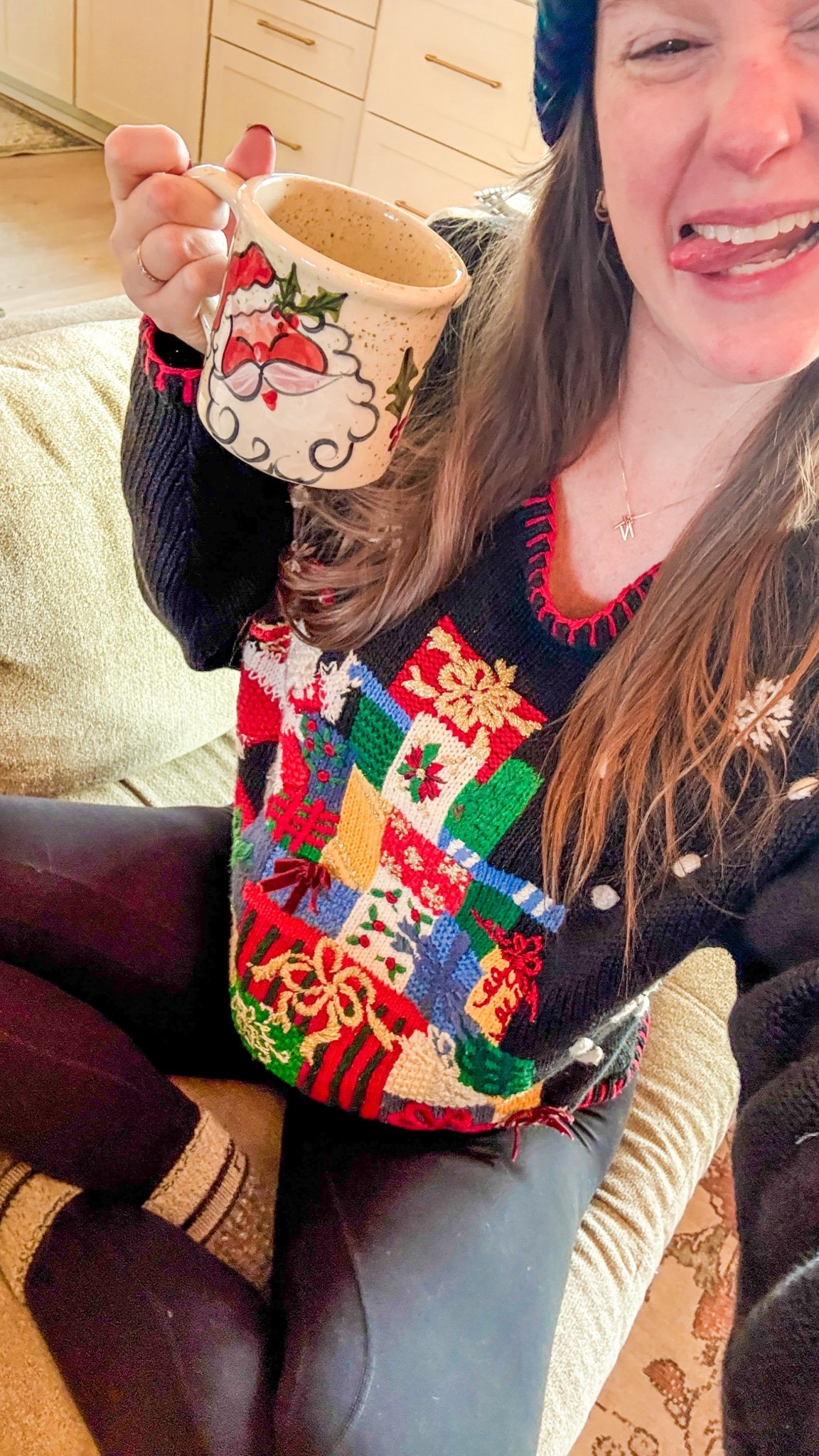 Sunday uniform. Leggings, wool socks, and a vintage holiday sweater 🥰 

#LTKHoliday #LTKootd #LTKFindsUnder50