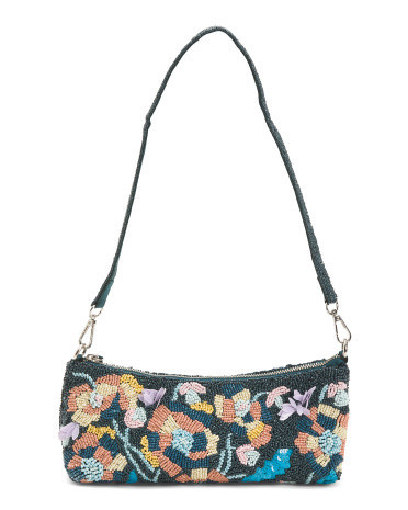 Beaded Wild Flower Bag For Women, Leather | TJ Maxx