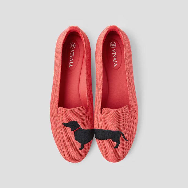 Round-Toe Embroidered Loafers (Audrey) | VIVAIA