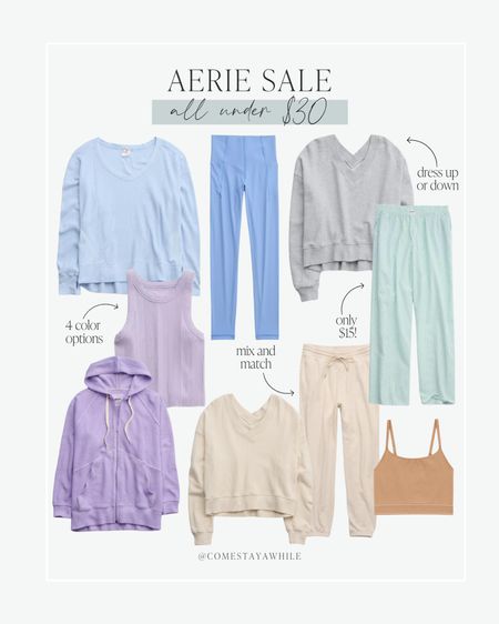 Check out my favorite @Aerie picks, all under $30 right now! 🤩 Cozy sweatshirts, sweatpants, cute leggings, sports bras, linen pants—perfect for spring, and so much more. Don’t miss out! Shop at @Aerie today! 👏🏻

#LTKsalealert #LTKActive #LTKstyletip