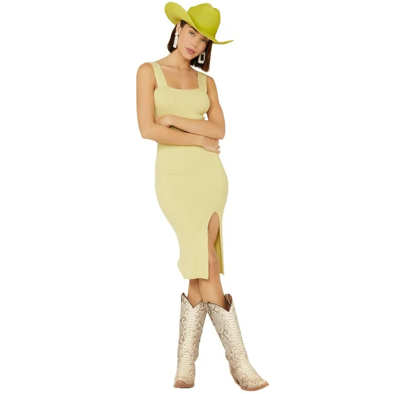 Shyanne Women's Ribbed Sweater Knit Midi Bodycon Dress Green X-  US | Walmart (US)