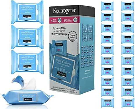 Nuetrogena makeup remover wipes, makeup cleansing towelettes remove dirt, oil, makeup & waterproof m | Amazon (US)