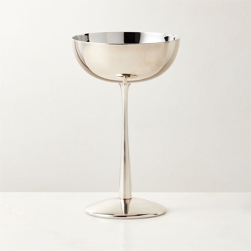 Emporia Stainless Steel Coupe Cocktail Glass + Reviews | CB2 | CB2