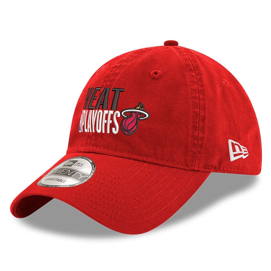Miami Heat New Era 2024 NBA Playoffs 9TWENTY Adjustable Hat - Red | Fanatics
