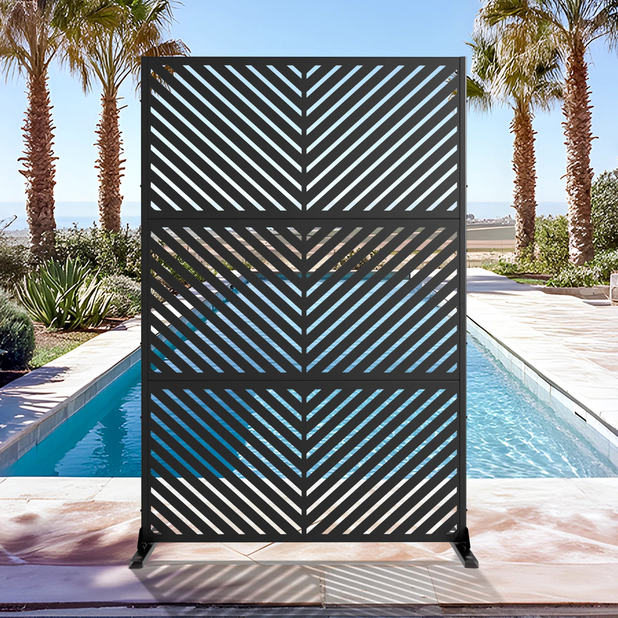 6 ft. H x 4 ft. W Metal Privacy Screen | Wayfair North America