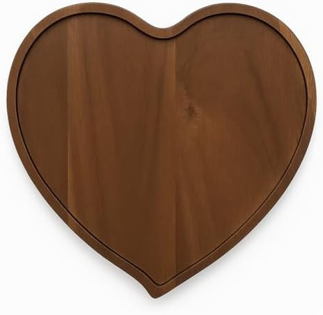 JB Home Collection, Premium Acacia Wood Heart Shape Plate Romantic Wedding Serving Tray for Snack... | Amazon (US)