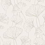 NuWallpaper NUS3578 SSilver Hikarigaoka Peel & Stick Wallpaper, Metallic - - Amazon.com | Amazon (US)