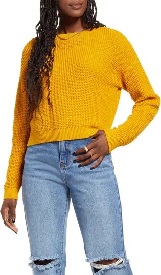 Crop Thermal Knit Sweater | Nordstrom