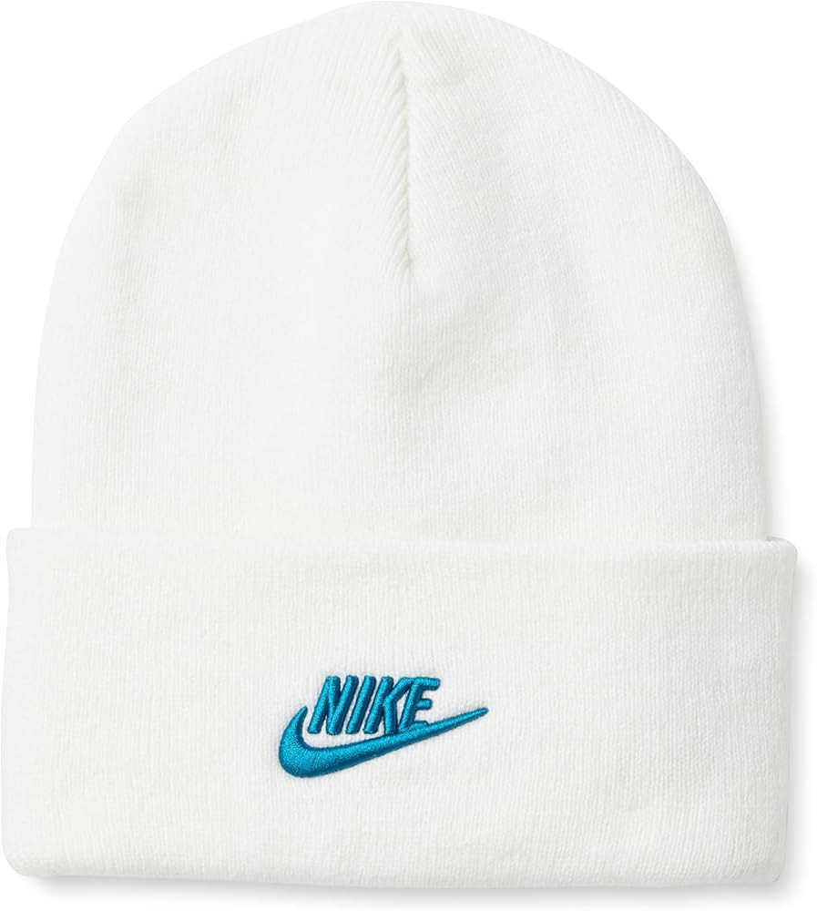 Nike Peak Futura Beanie, White/Green Abyss, 1SIZE at Amazon Men’s Clothing store | Amazon (US)