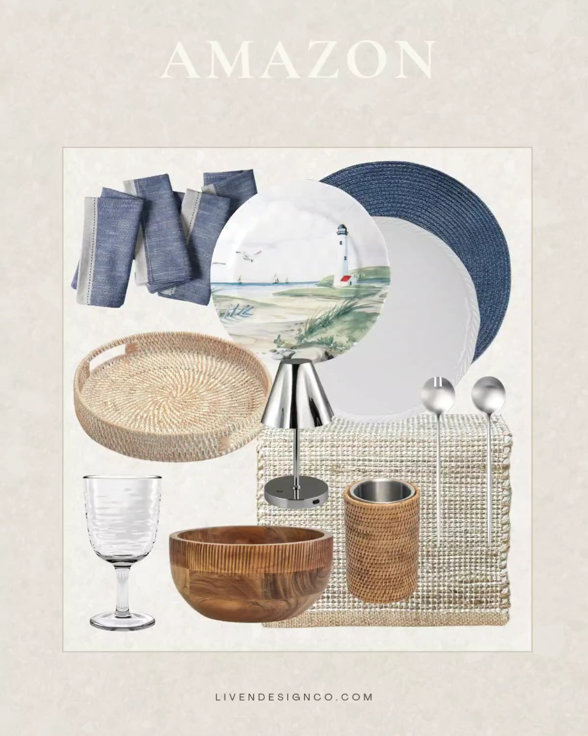 Amazon summer dinings finds. Outdoor dining. Melamine plates. Tray. Table runner. Wood serving bowl.  Outdoor wine glasses. Rattan wine chiller

#LTKSeasonal #LTKHome #LTKSaleAlert