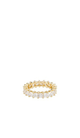 The Princess Cut Eternity Band in Gold | Revolve Clothing (Global)