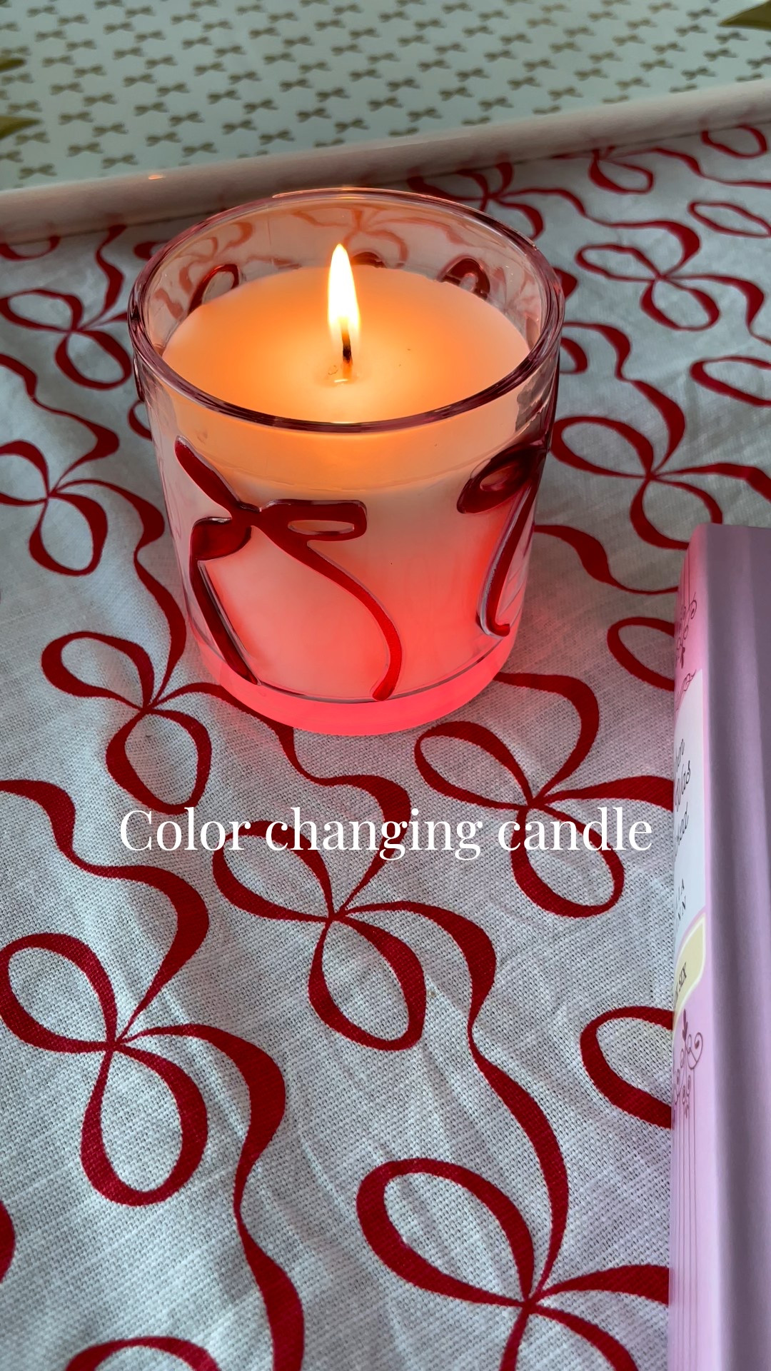 Color changing bow candle from Target  

#LTKValentine
