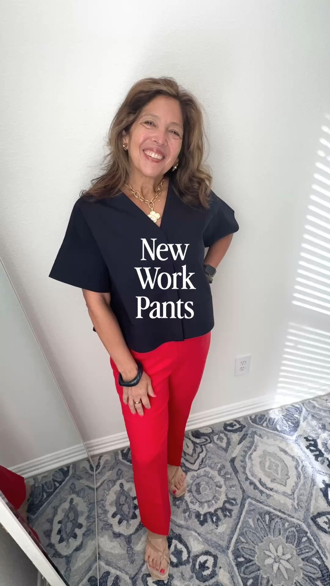 I ordered a new pair of work pants from Ann Taylor and I am obsessed. 
These run true to size but have a lot of stretch. They hit my ankle so perfect length and are a higher rise. 
The top is Tuckernuck and my necklace is vintage. 

I’m Elisa, a wardrobe stylist, founder of Turnkey Style, and author of The Style Advantage: I Say What HR Can’t. I work with one on one with professional women as well as leaders and corporate teams so they show up authentically, on brand, and with confidence. 
I’m also a mom of two grown boys, a wife, a post-menopausal woman in business, 5’4”, a size 12/14 on the bottom and L on top. 
I’ve been everything from a size 10–18+, which is why fit, function, and real life always come first.

#LTKootd #LTKgrwm #LTKWorkwear