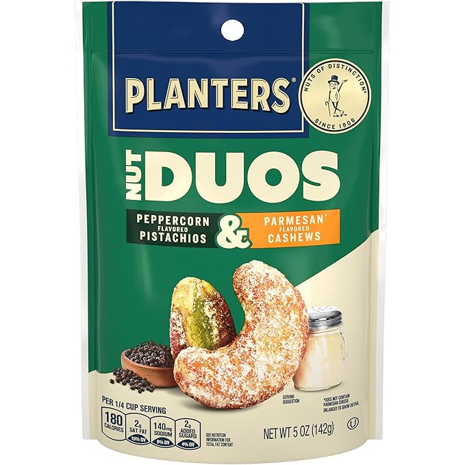 PLANTERS Nut Duos Peppercorn Pistachio & Parmesan Cashews 5 oz | Amazon (US)