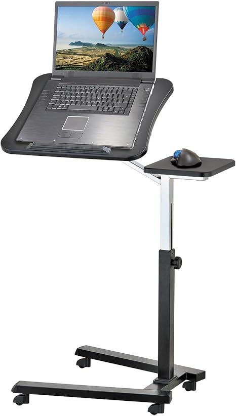 Tatkraft Joy Portable Laptop Desk with Mouse Pad, Rolling Computer Stand with Adjustable Height, ... | Amazon (US)
