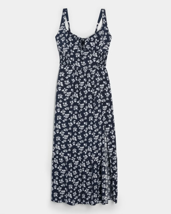 Women's Hollister Sofia Side-Smocked Maxi Dress | Women's Dresses & Rompers | HollisterCo.com | Hollister (US)