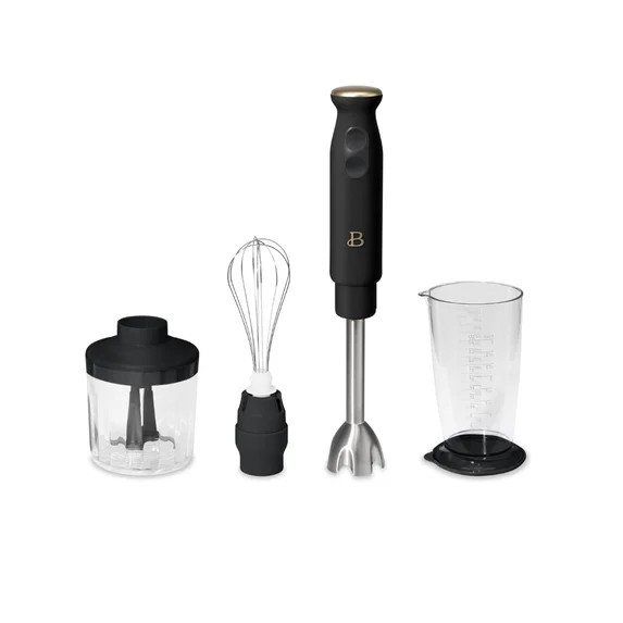 Beautiful 2-Speed Immersion Blender with Chopper & Measuring Cup, Black Sesame by Drew Barrymore | Walmart (US)