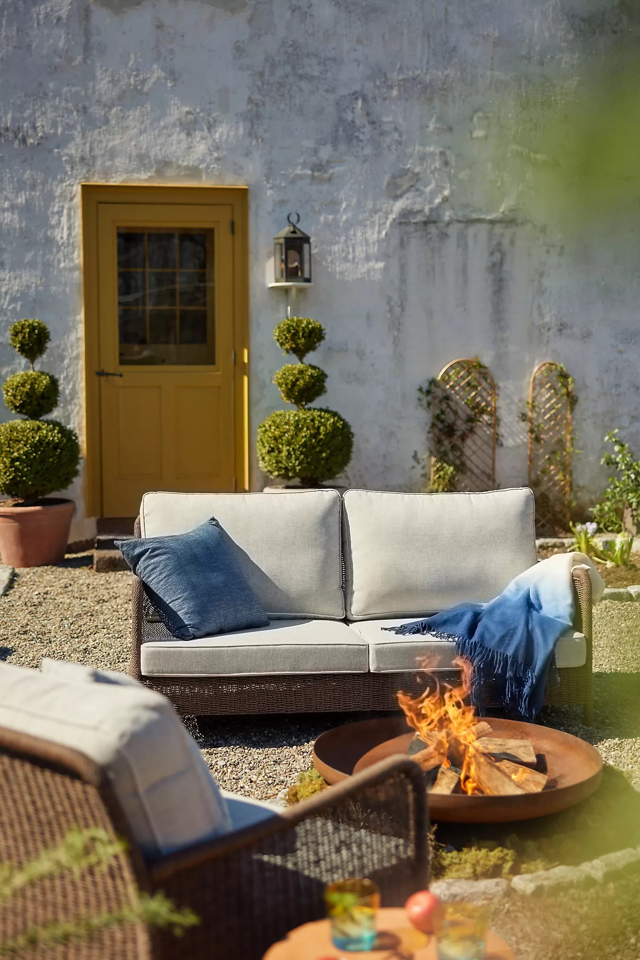 Weathering Steel Round Bowl Fire Pit | Anthropologie (US)