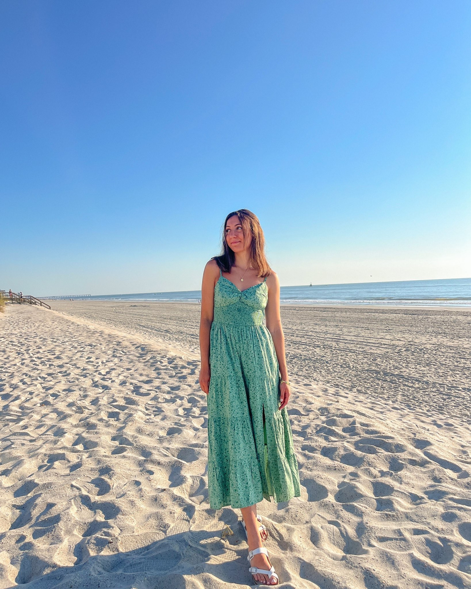 summer floral beach vacation dress