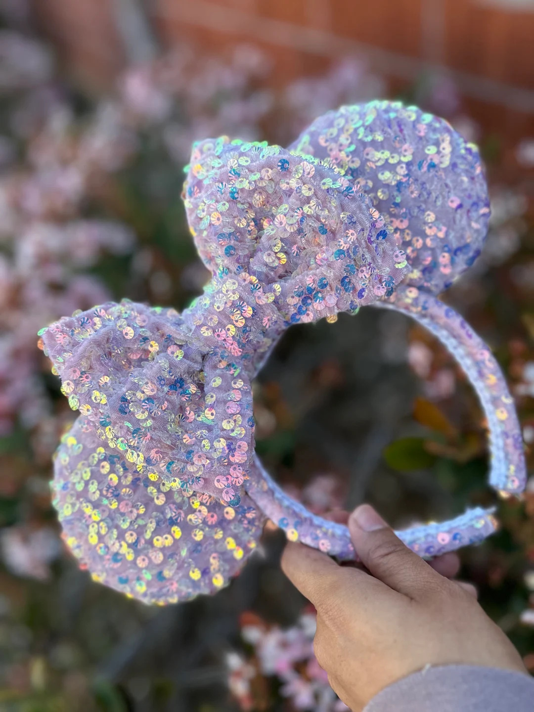 Blush Sequins Minnie Ears - Etsy | Etsy (US)
