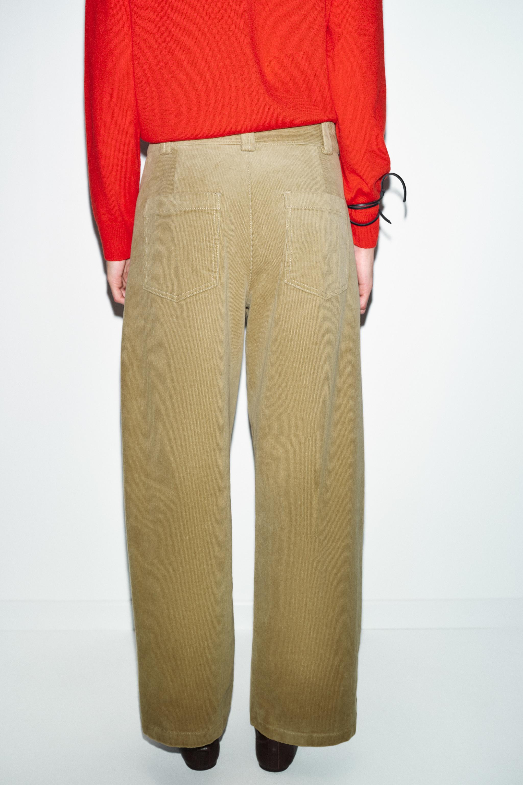 CORDUROY BARREL PANTS | Zara US