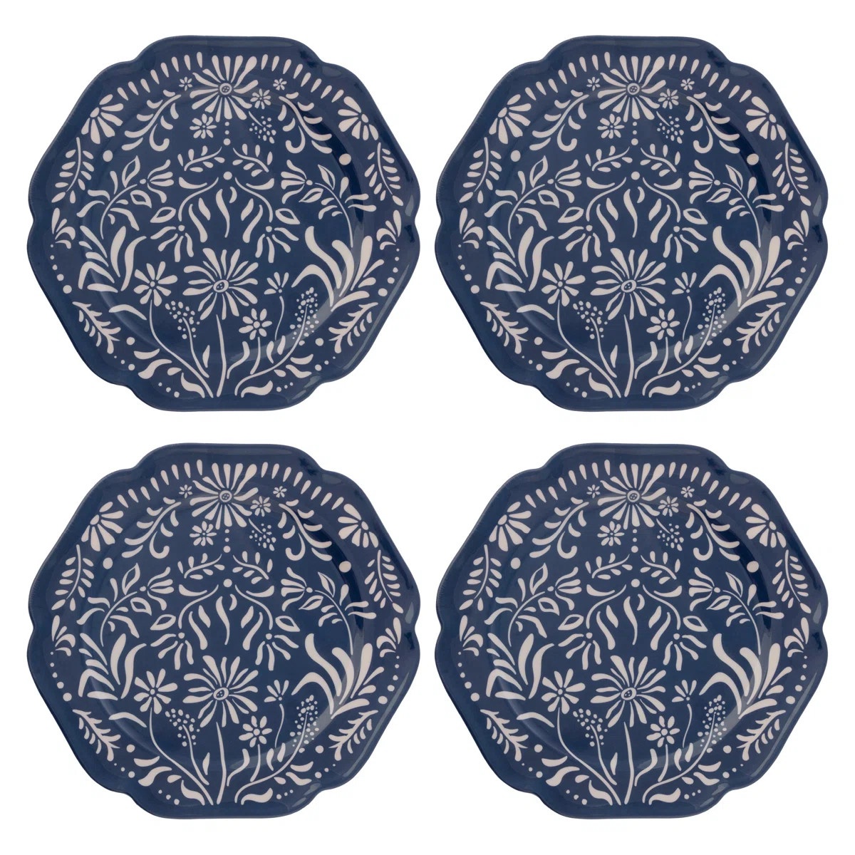MELAMINE DINNER PLATES S/4  MYKONOS (F24) (Set of 4) | Wayfair North America