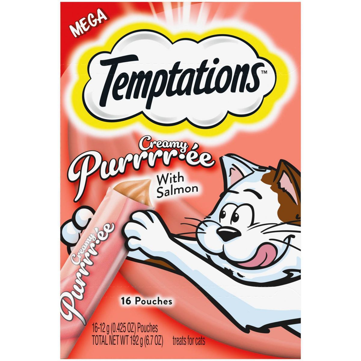 Temptations Creamy Puree with Salmon Lickable Adult Cat Treats | Target