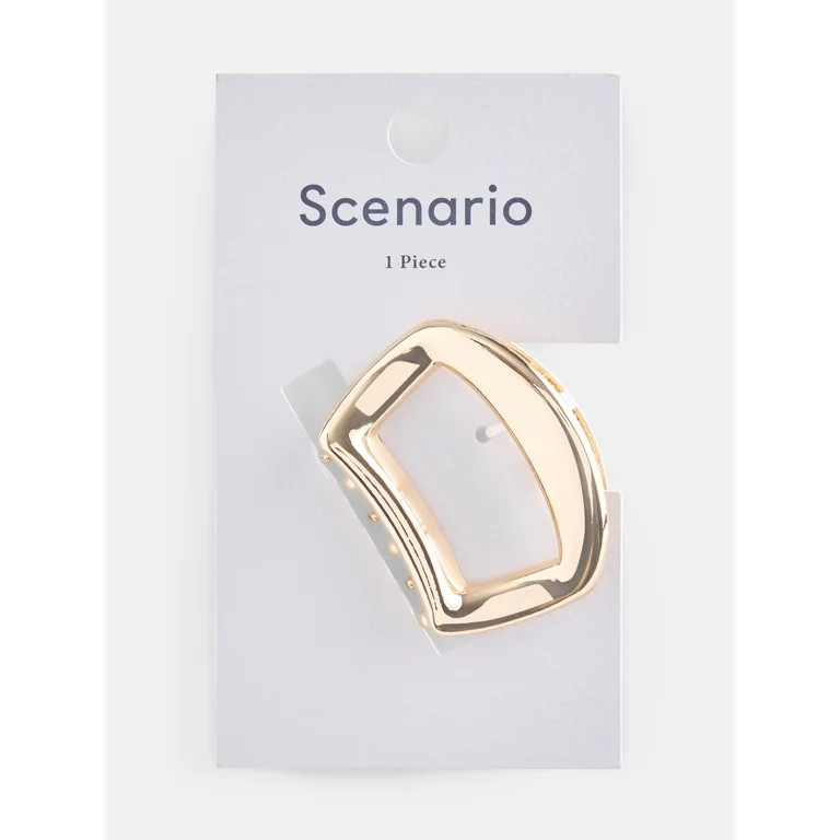 Scenario Women's Rounded Metal Hair Claw Clip, Gold-Tone | Walmart (US)
