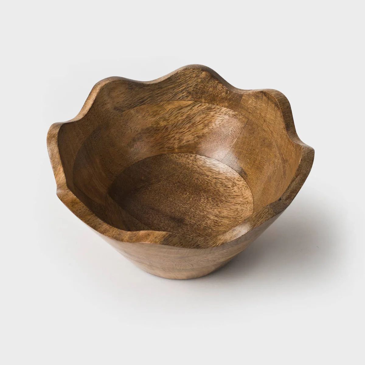 SCALLOP EDGE WOOD BOWL - SMALL | Cooper at Home