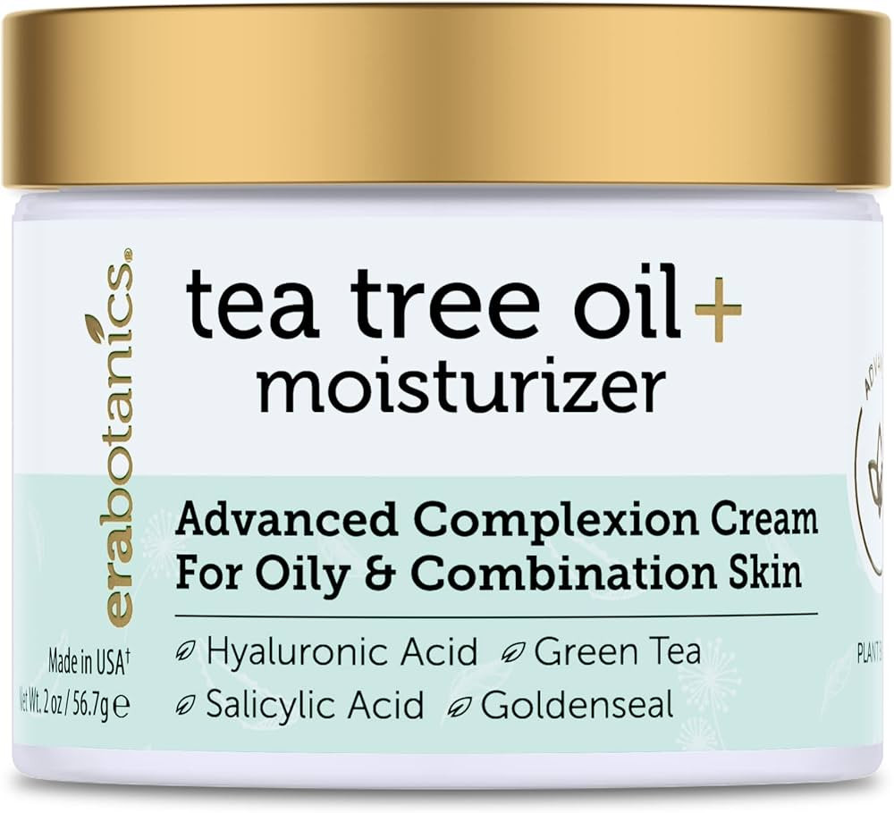 Era Organics Tea Tree Cream Face Moisturizer for Oily Skin - Advanced 7X Balancing Oily Skin Mois... | Amazon (US)