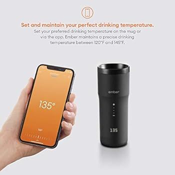 Amazon.com: Ember Temperature Control Travel Mug 2, 12 oz, Black, 3-hr Battery Life - App Control... | Amazon (US)