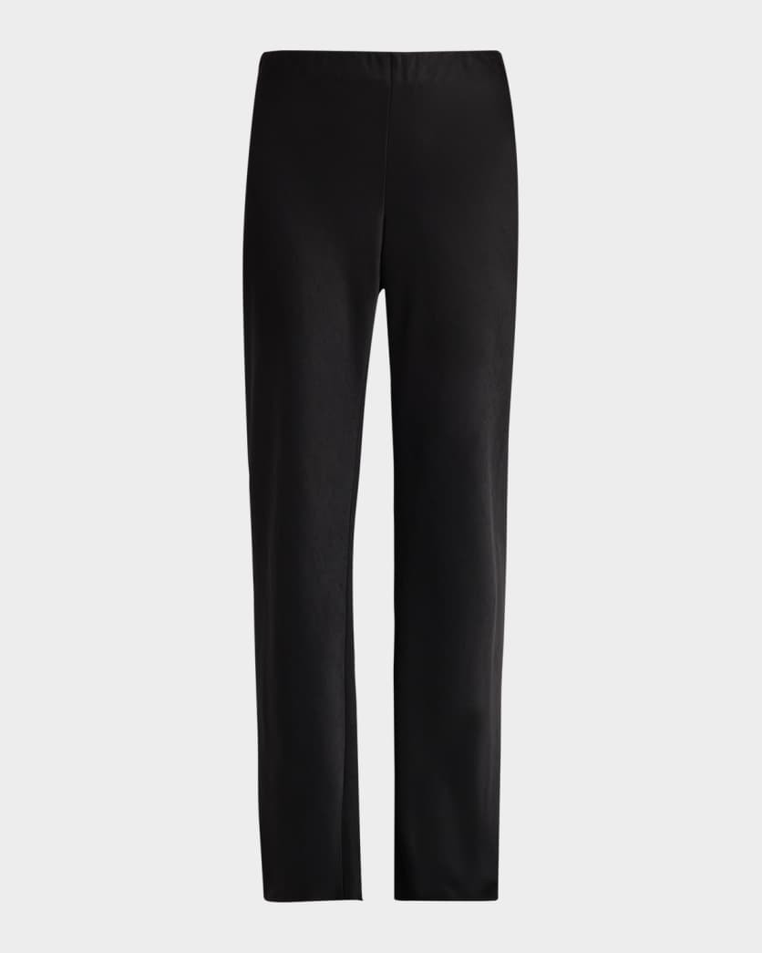 Fluid Bias-Cut Crushed Satin Pants | Neiman Marcus