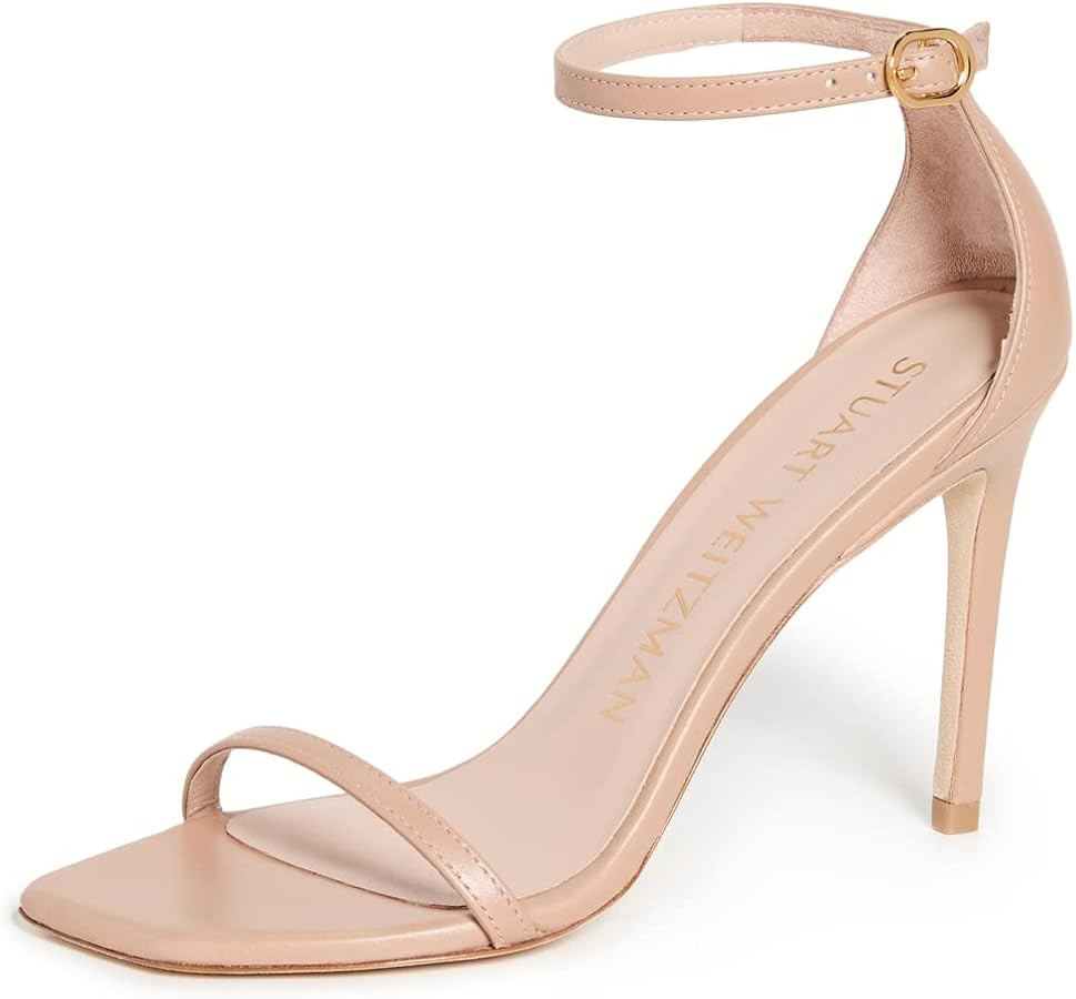 Stuart Weitzman Women's Nudistcurve 100 Smooth Leather Sandals | Amazon (US)