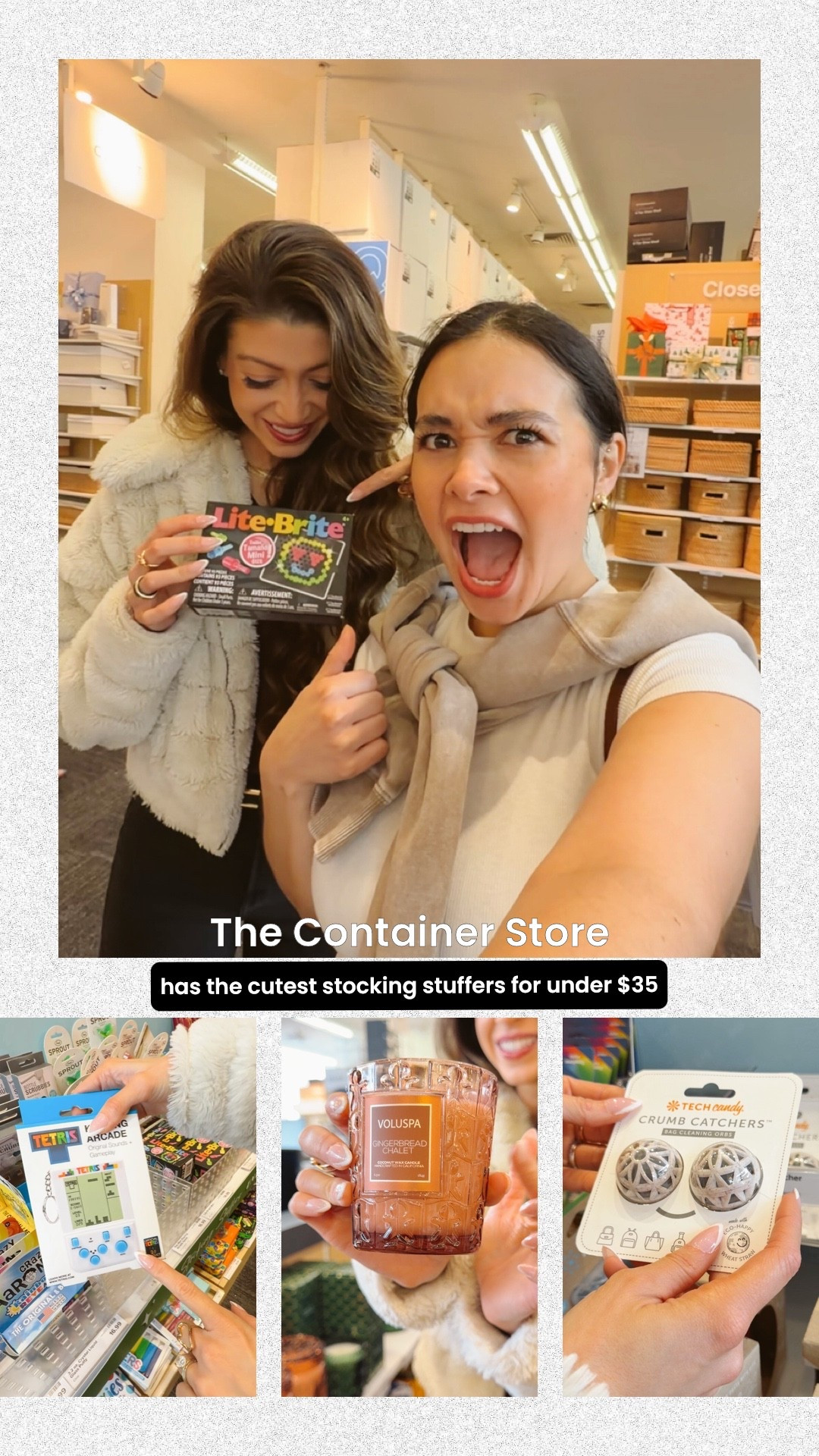 The Container Store has the cutest stocking stuffers (that are small enough to fit in a stocking) all under $35! I loveee the nostalgic ones 🥹🤍✨ @thecontainerstore #thecontainerstore #ad #paidlink

#LTKGiftGuide #LTKSeasonal #LTKHoliday