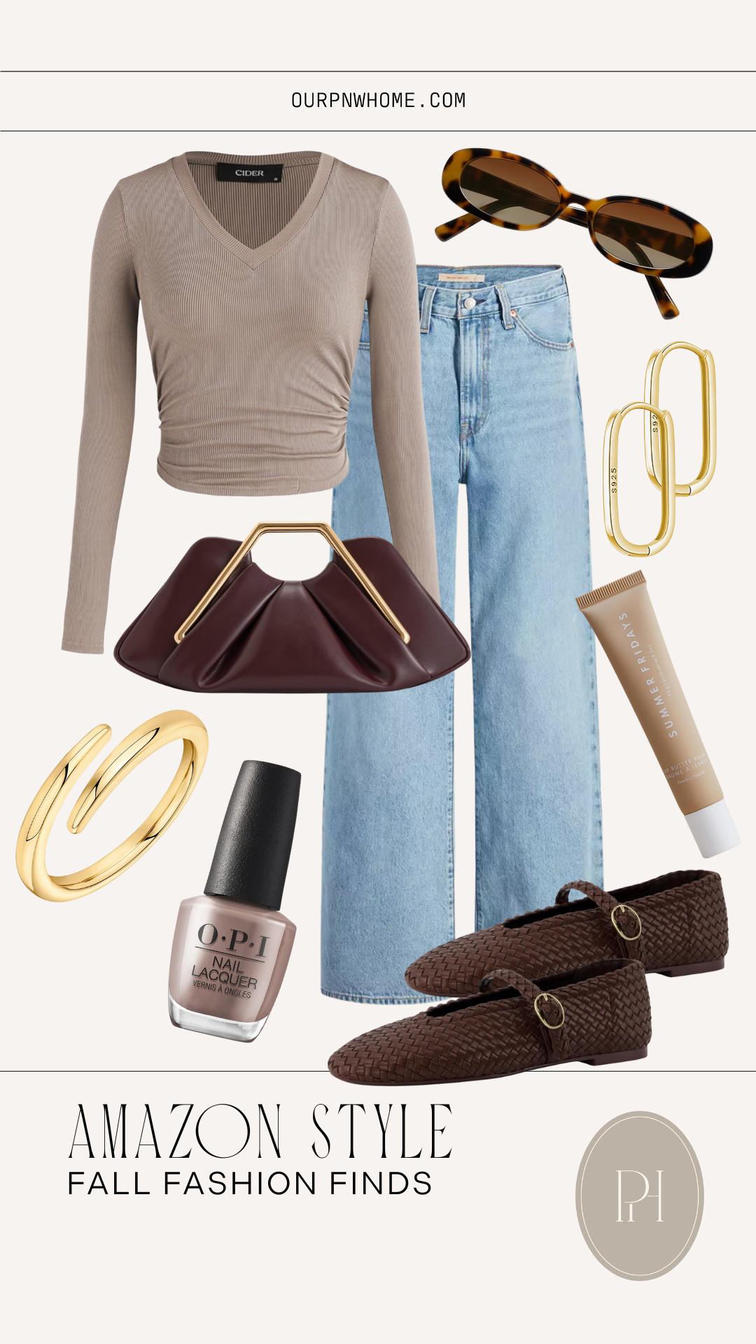 Fall fashion finds I'm lovng from Amazon!

wide leg jeans, wide leg denim, Levi's jeans, neutral top, knit long sleeve top, fall looks, fall outfit, fall style, oval sunglasses, gold hoop earrings, oval hoop earrings, brown flats, brown shoes, fall shoes,  fall trends, gold bracelet, brown handbag, brown clutch, neutral nail polish, lip balm

 

 #LTKStyleTip #LTKShoeCrush #LTKItBag