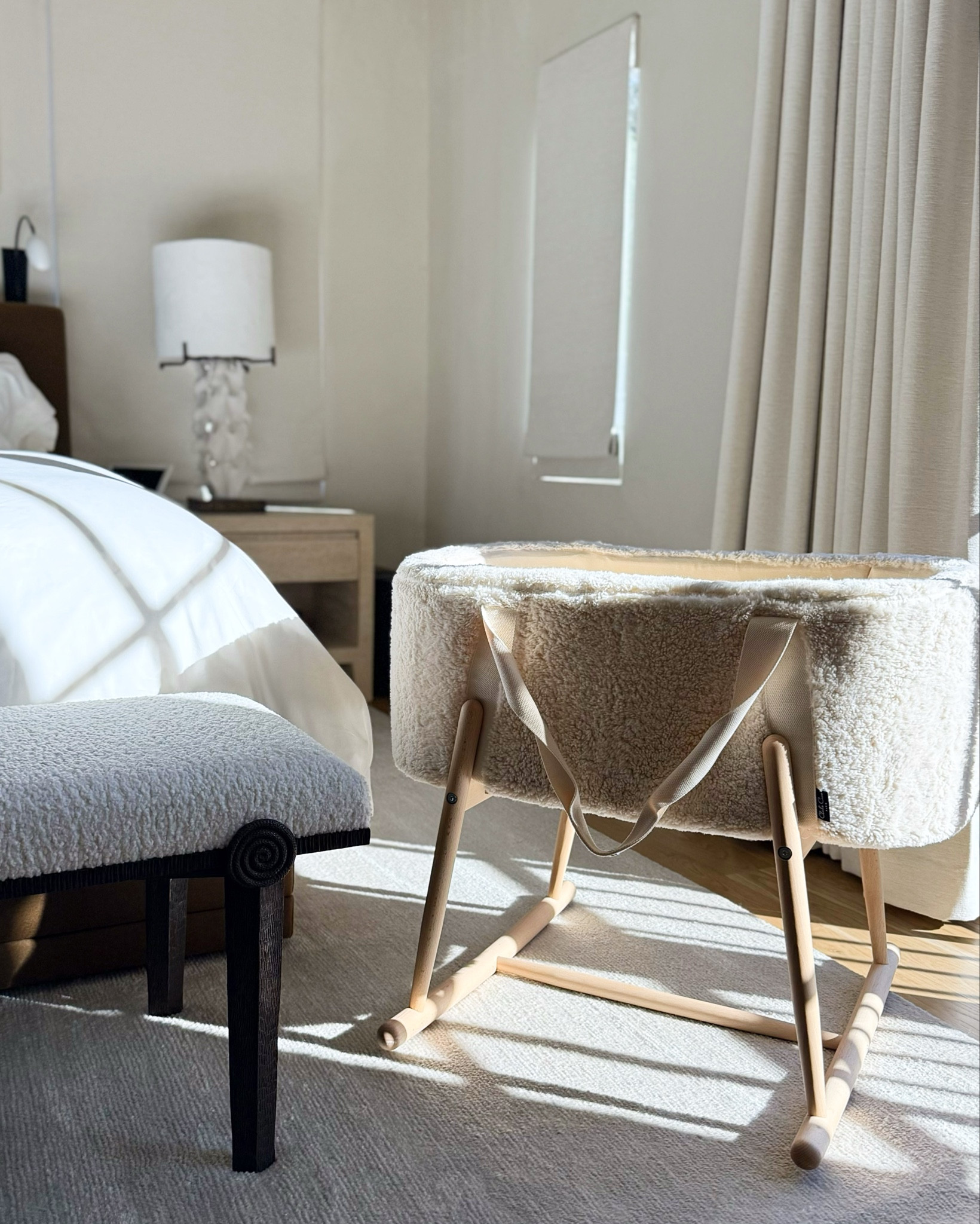 Baby furniture that looks nothing like baby furniture! The Charlie Crane KUKO Moses basket is stylish, plush, and luxurious. In fact, it looks right at home in our master bedroom. Its modern design seamlessly blends with any aesthetic, making it nearly impossible to distinguish as baby gear and perfectly complimenting many interior design schemes. #CharlieCrane #KukoMosesBasket #NurseryGoals #LuxuryBabyGear #BabyEssentials #HomeDecorInspo #smallablelovers #smallable #babygear

#LTKBaby #LTKKids