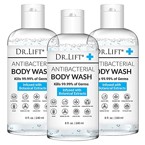 DR. LIFT Antibacterial Body Wash, 8 oz (3-Pack) - Gentle & Effective Shower Gel - Made in America | Amazon (US)