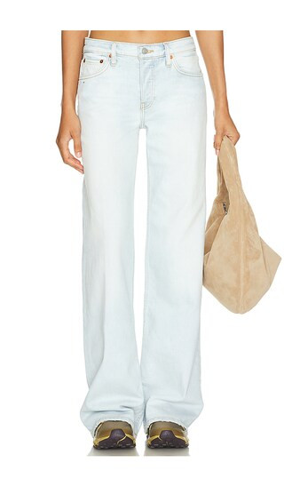 RE/DONE Mid Rise Wide Leg in Blue. - size 25 | Revolve Clothing (Global)