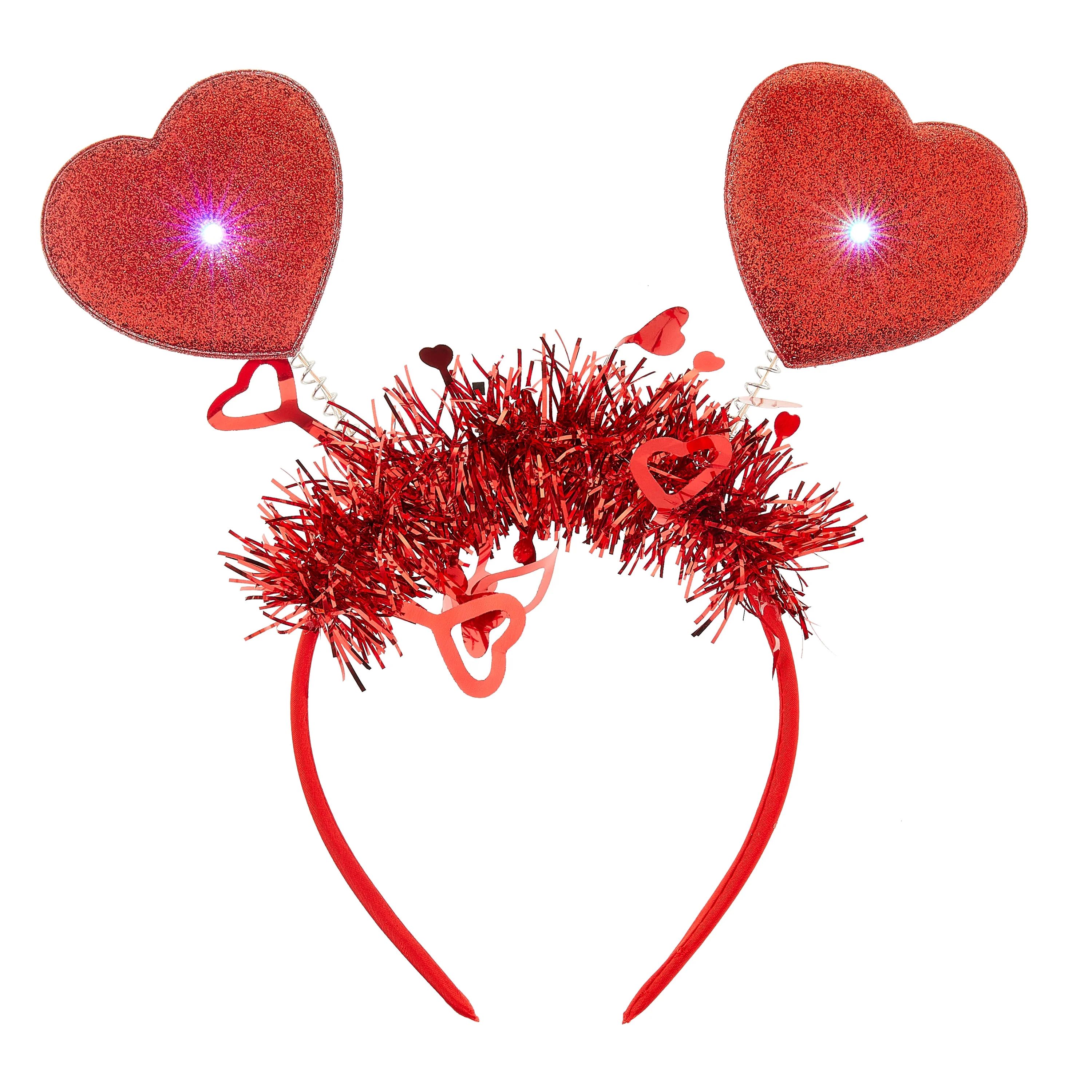Glitter Red Heart Headband - Way to Celebrate | Walmart (US)