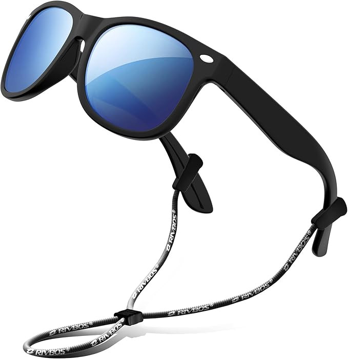 RIVBOS Kids Sunglasses Polarized UV Protection Flexible Rubber Glasses Shades with Strap for Boys... | Amazon (US)